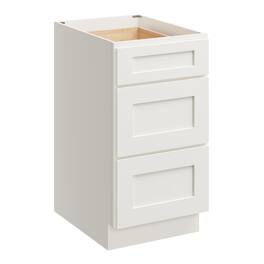 Boyel Living - 18 Inch 3 Drawer Base Cabinet with Soft Close Slides - White Shaker