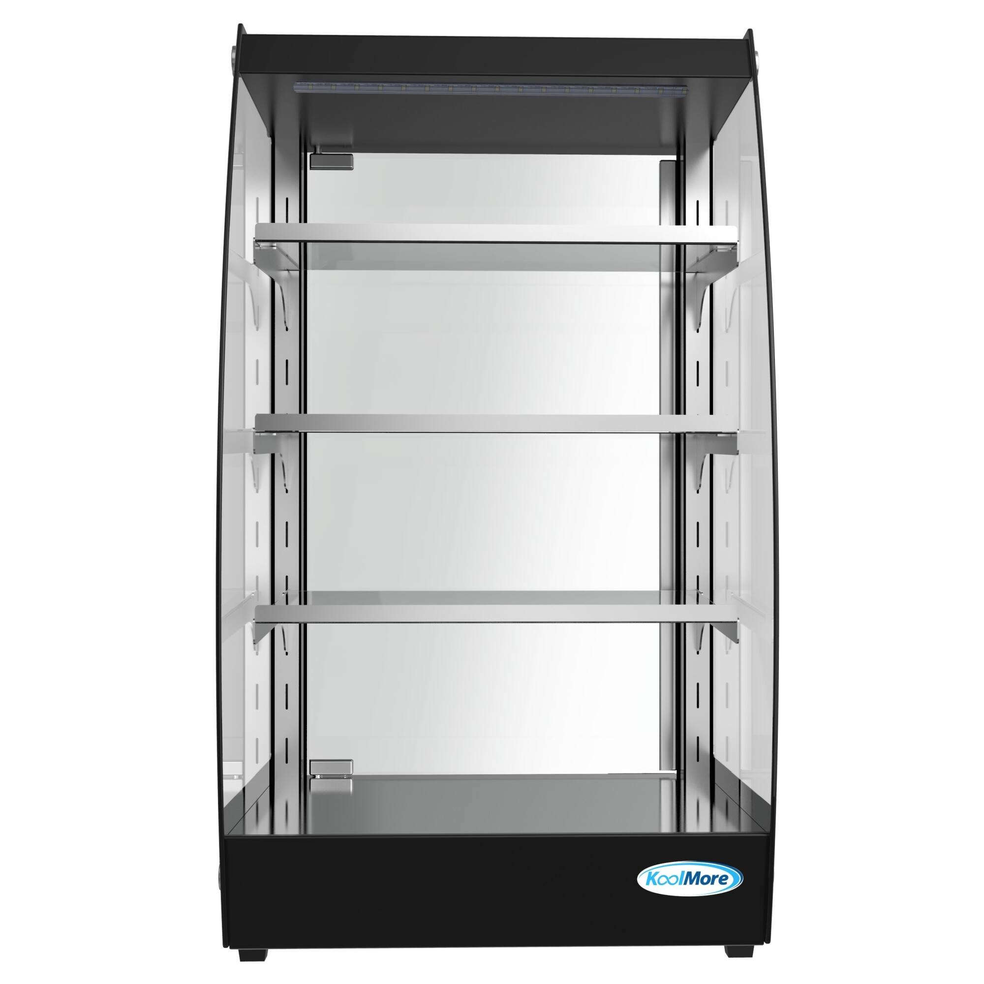 Alt View 2. Koolmore - 16 in. Commercial Glass Bakery Display Case, Self Service Pastry Case with LED lighting and Rear Door, 2.7 cu. ft. - Black.