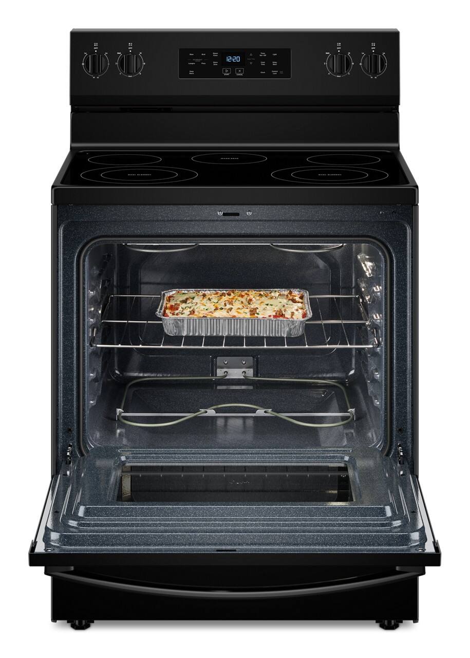 Alt View 4. Whirlpool - 5.3 Cu. Ft. Freestanding Electric Range with Cooktop Flexibility - Black.