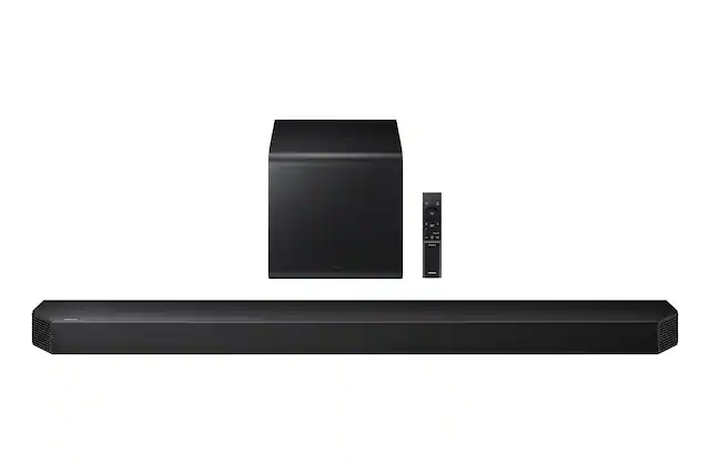 Front. Samsung - SAMSUNG Q-Series Soundbar HW-Q800H/ZA 5.1.2 ch with Subwoofer (2026) - Black.