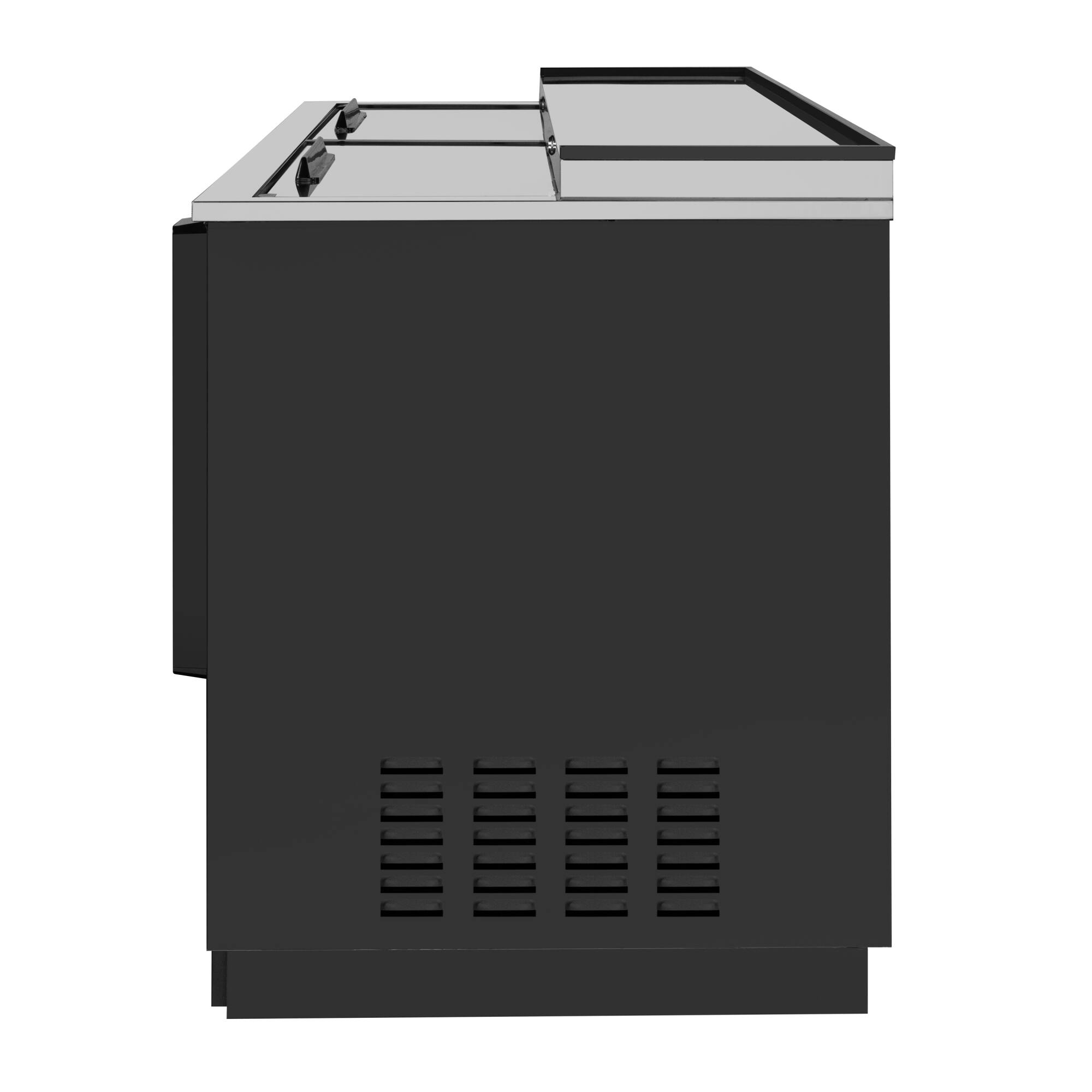 Alt View 4. Koolmore - 65 in. Commercial Bottle Cooler in Black with Built-In Opener, ETL Listed, 19 cu. ft. (KM-BOC65-BK) - Black painted steel.