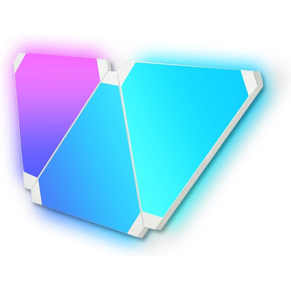 Schertz - Smart RGB LED Wall Lights for Gaming Room, Bedroom & Streaming, Compatible with Alexa & Google Assistant, 3 Panels