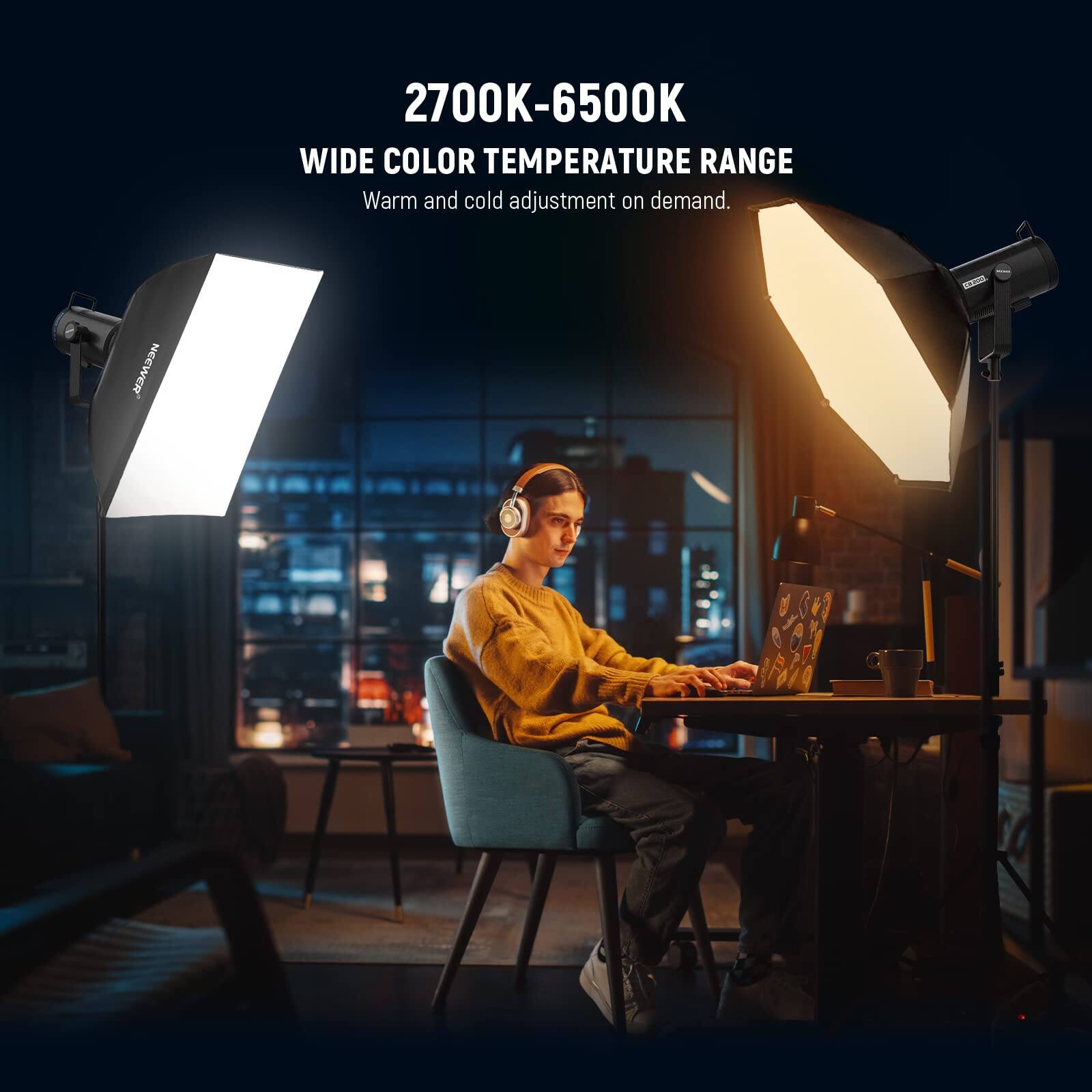 2700K-6500K  
WIDE COLOR TEMPERATURE RANGE  
Warm and cold adjustment on demand.