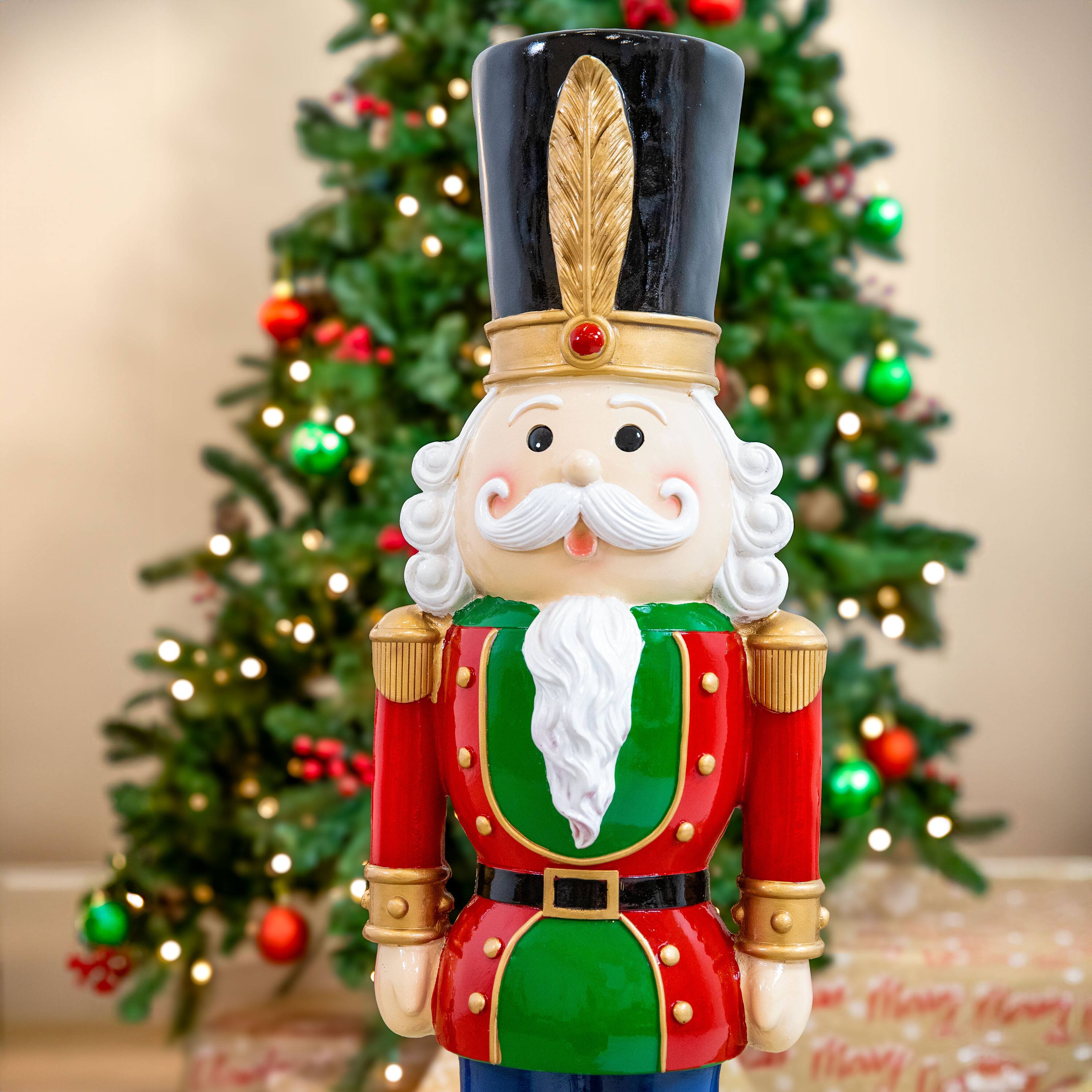 Alt View 10. Sunnydaze - Tommy the Toy Soldier Nutcracker Statue - 37" H - Red.