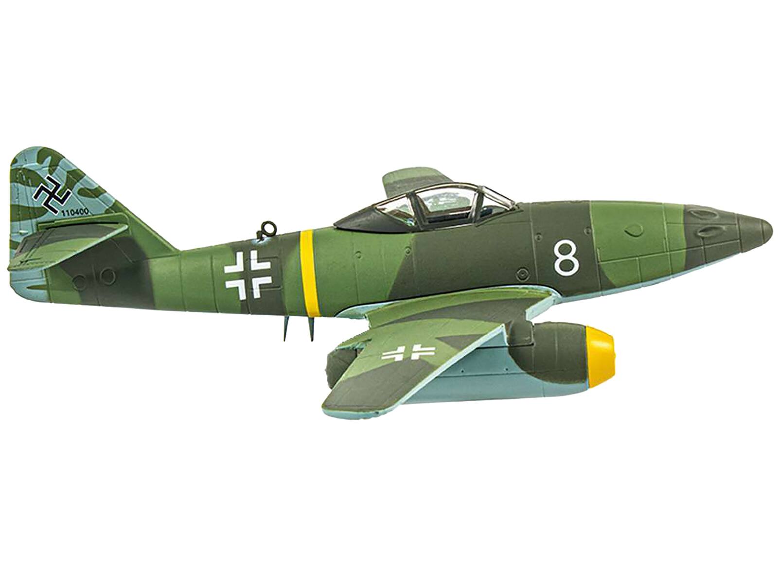 Left. Luppa - Messerschmitt Me 262 Fighter White 8 Walter Nowotny Kommando Nowotny Germany 1944 Luftwaffe 1/72 Plane - Green.