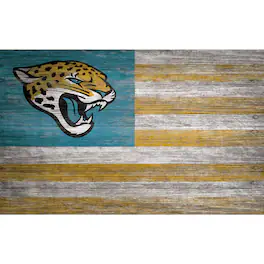 Fan Creations - 11'' x 19'' Distressed Flag Sign - Multicolor