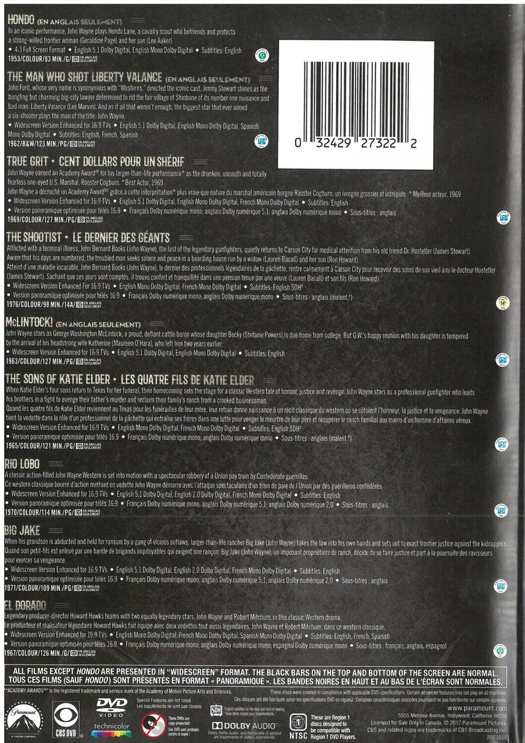 Alt View 1. John Wayne: 9-Western Collection   - DVD.