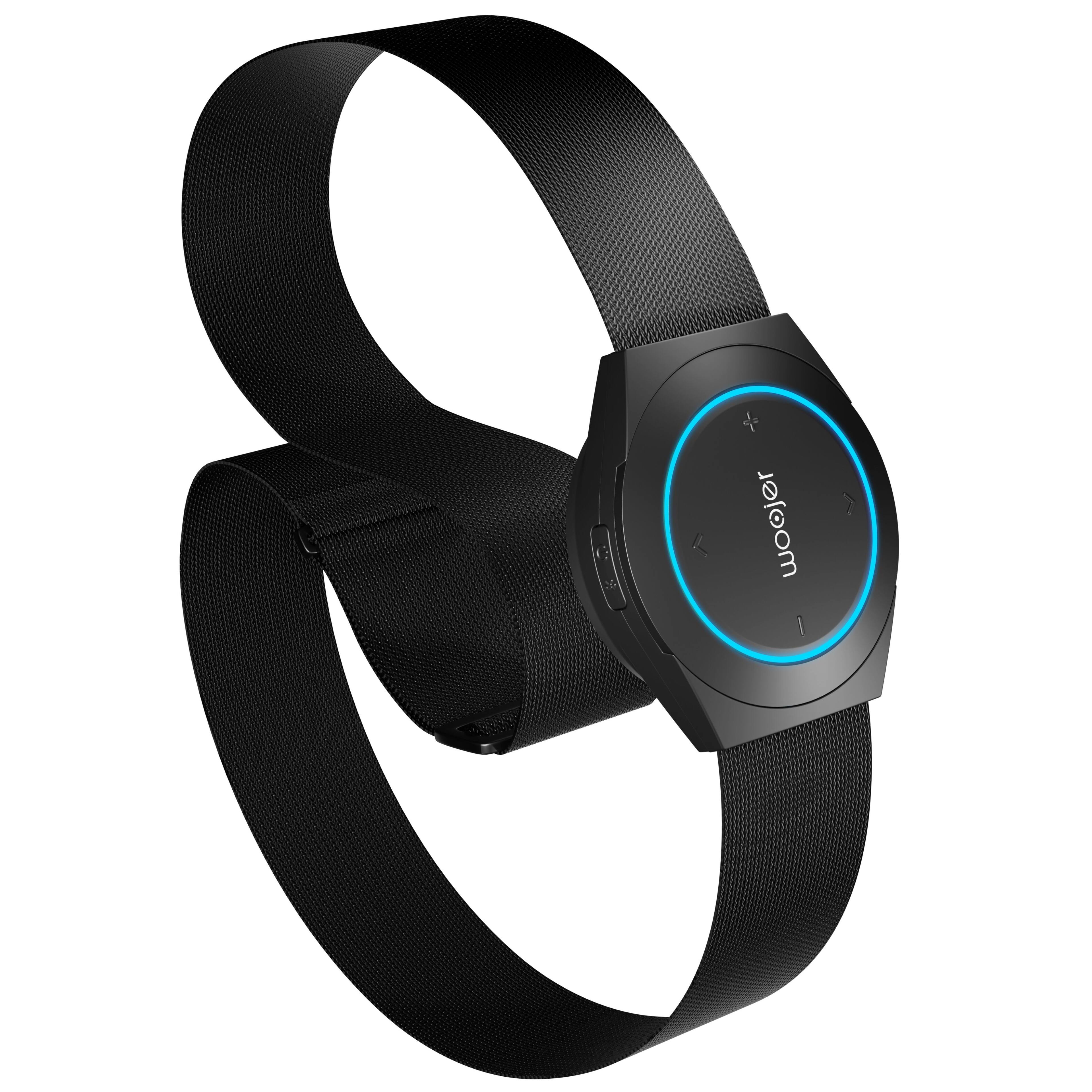 Left. Woojer - HiFi Haptic Body Strap 4 - Compatible with PS (3,4,5) Xbox (Series X, One, 360) Nintendo (Switch, 3DS) - Black.