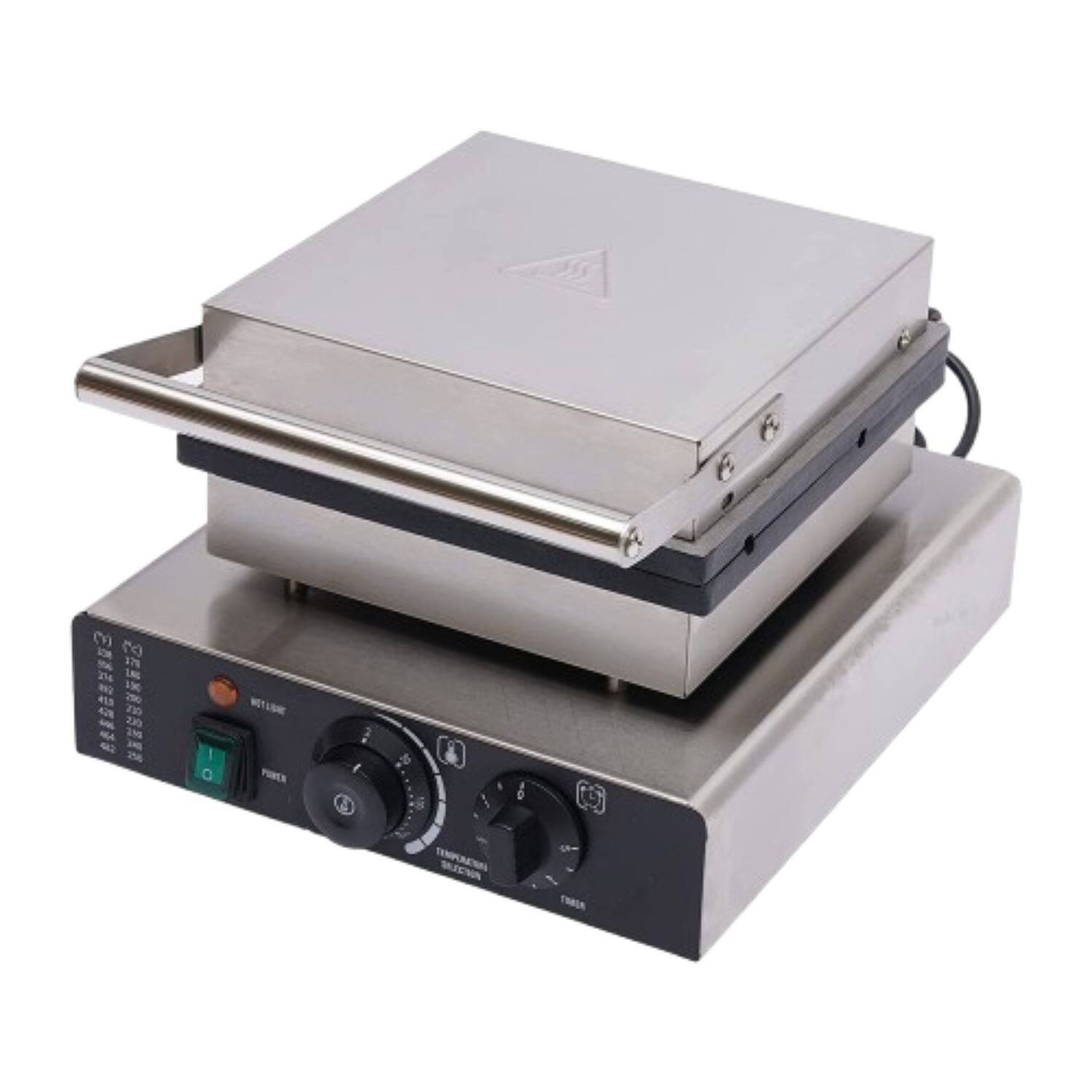 The text in the image is not clear enough to be accurately transcribed. However, based on the context of the image, which shows a commercial sandwich press, the text might be related to the model or brand of the equipment. If you have specific text you need help with, please provide it.