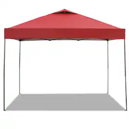 Ainfox - 10x10FT Pop Up Gazebo Outdoor Canopy Tent With Carry Bag - Red