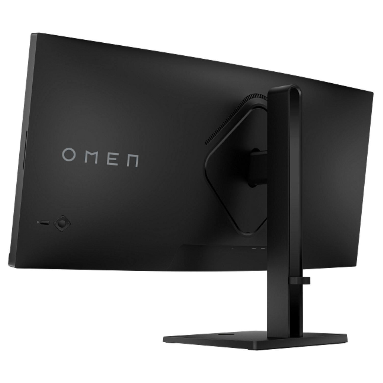 Alt View 3. HP - OMEN 34c G2 34" WQHD 180Hz Curved Gaming Monitor 21:9, 1ms, 1500R, 2 x 3 W Speaker, Tilt and Height Adjustable - Black.