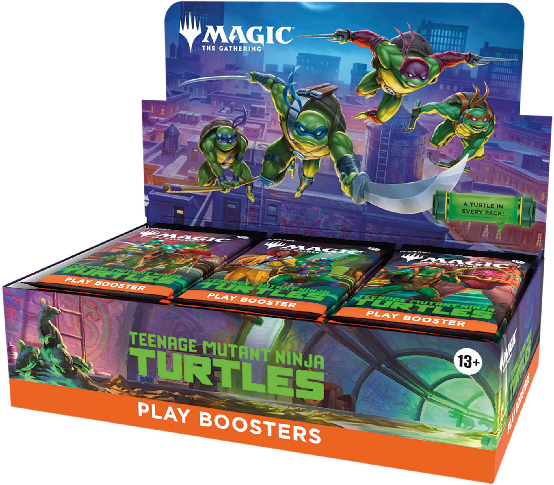 MAGIC THE GATHERING
A TURTLE IN EVERY PACK!
TEENAGE MUTANT NINJA TURTLES
PLAY BOOSTERS
13+
PLAY BOOSTER
PLAY BOOSTER
PLAY BOOSTER
