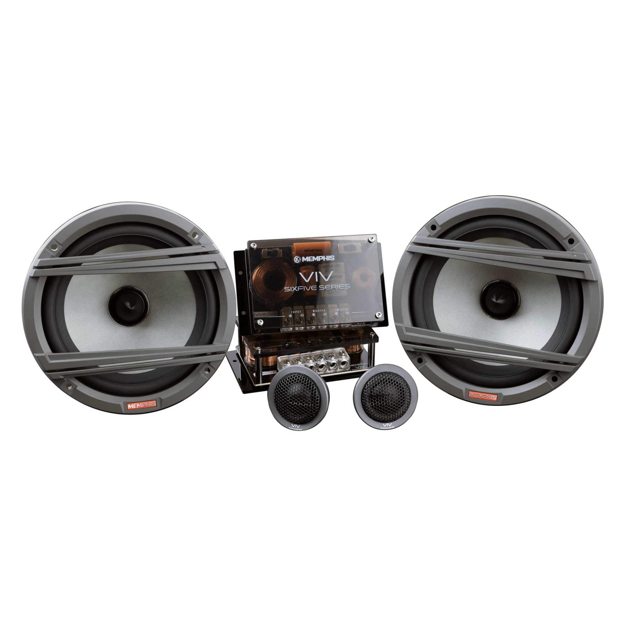 Memphis Car Audio - Memphis Audio VIV60CV2 6.5" Six Five Series 2-Way Component Speakers, Pair - Black/Gray