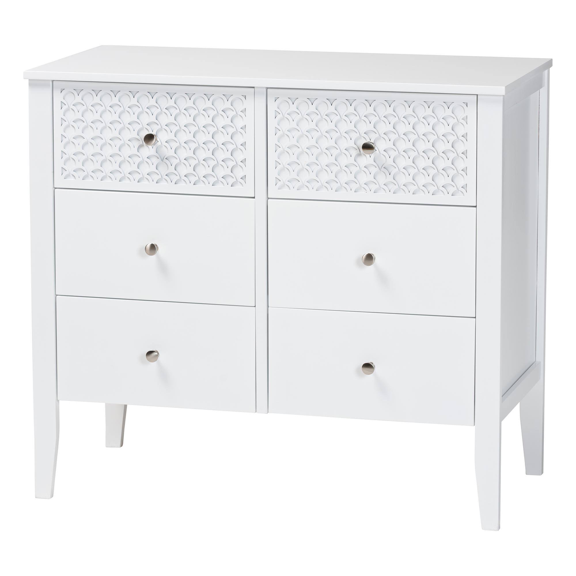 Alt View 1. Baxton Studio - Lara Twin 4-Piece Bedroom Set - Modern Wood Bed Frame with Matching Nightstands and Dresser - White.