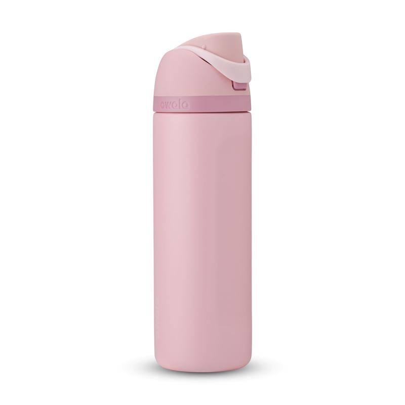 Front. Owala - FreeSip 24 fl. oz. BPA Free Water Bottle with Spout Lid - Rose Quartz.