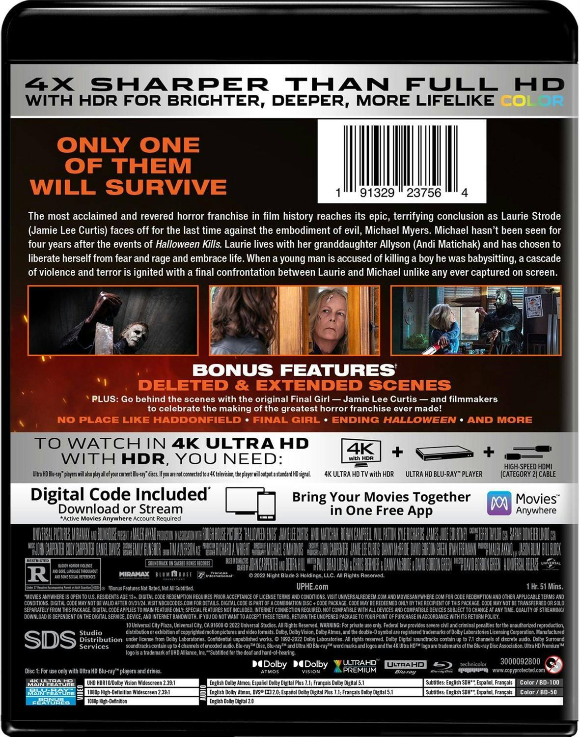 Back. Halloween Ends   - 4K Blu-Ray.
