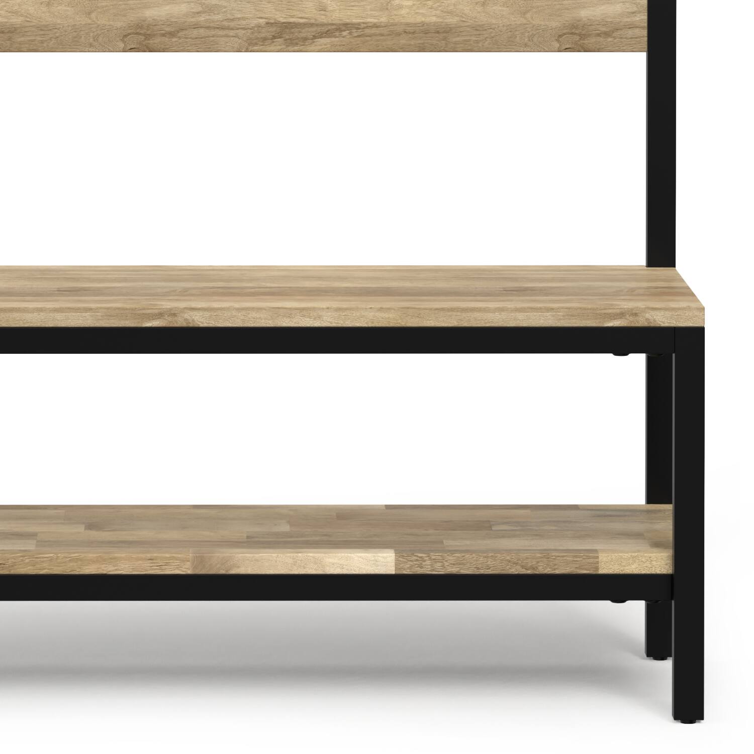 Alt View 6. Simpli Home - Westmont SOLID MANGO WOOD 40 inch Wide Industrial Entryway Hall Tree Bench in Natural - Natural.