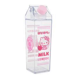Silver Buffalo - Sanrio Hello Kitty Strawberry Plastic Milk Carton Bottle | Holds 16 Ounces - Pink
