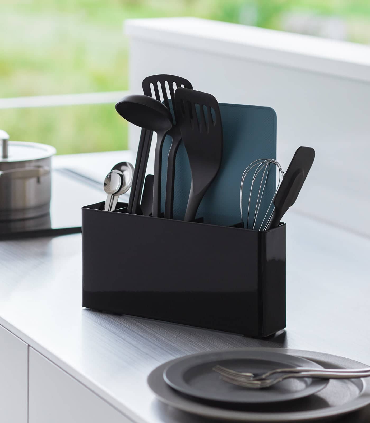 Yamazaki Home - Utensil & Thin Cutting Board Holder - Steel - Black price history on PriceWatchPro