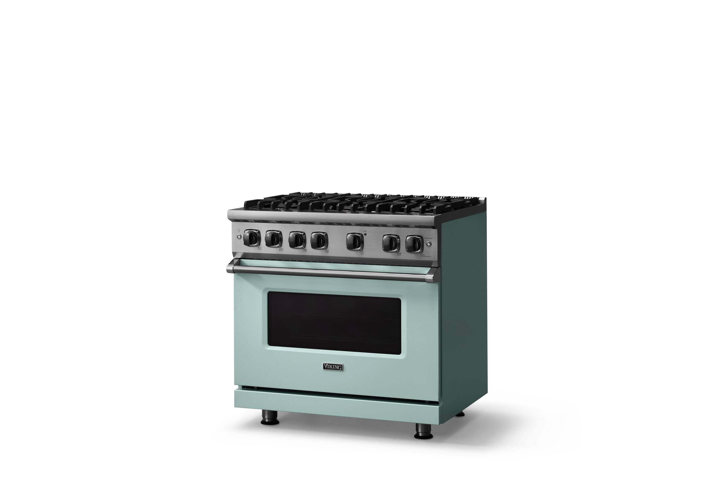 Angle. Viking - 36"W./24"D. 5.1 Cu. Ft.  Gas Sealed Burner Range-6 Burners-Splash-LP - Splash.