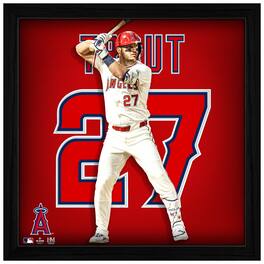 Highland Mint - Mike Trout Los Angeles Angels 13'' x 16'' Impact Jersey Framed Photo - Multicolor