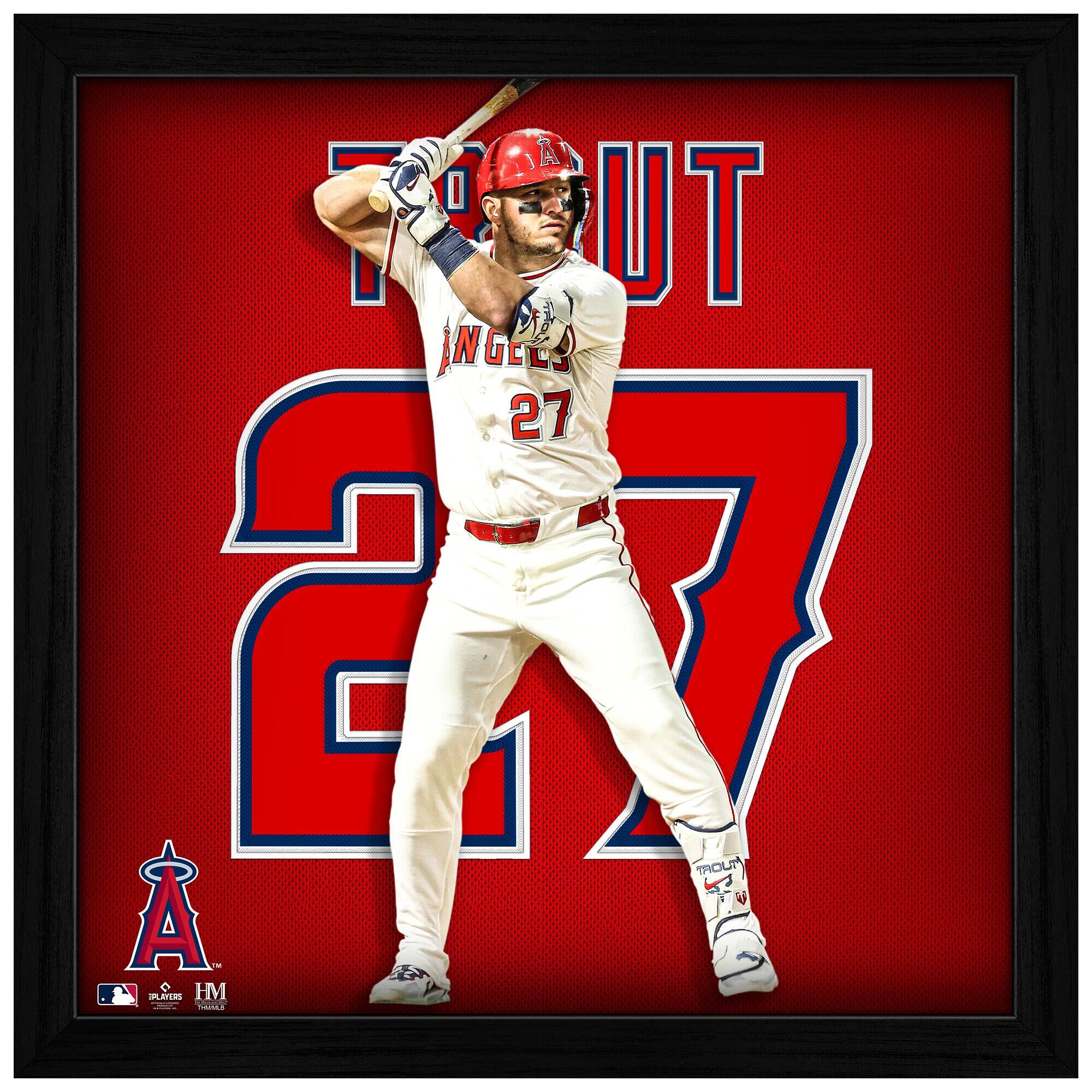 Mike Trout Los Angeles Angels 13'' x 16'' Impact Jersey Framed Photo