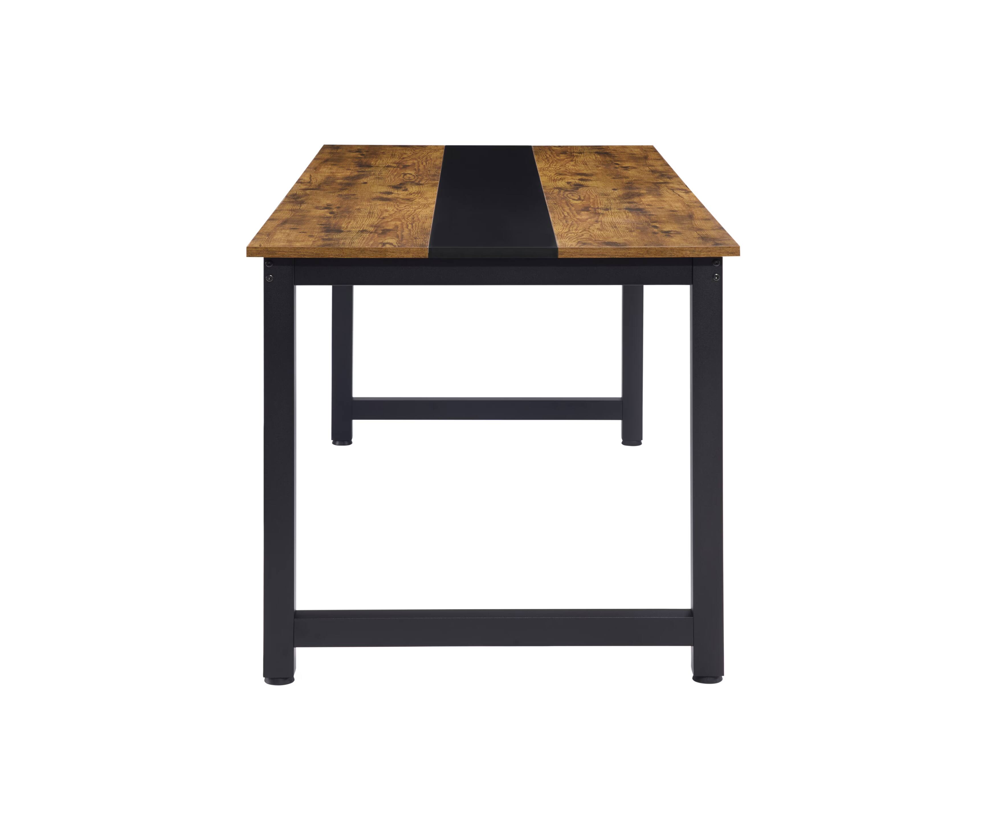 Alt View 5. GTPlayer - Computer Desk 59.8 Inch Large Gaming Desk Large Legroom Work Desk,Rustic/Black - Brown.