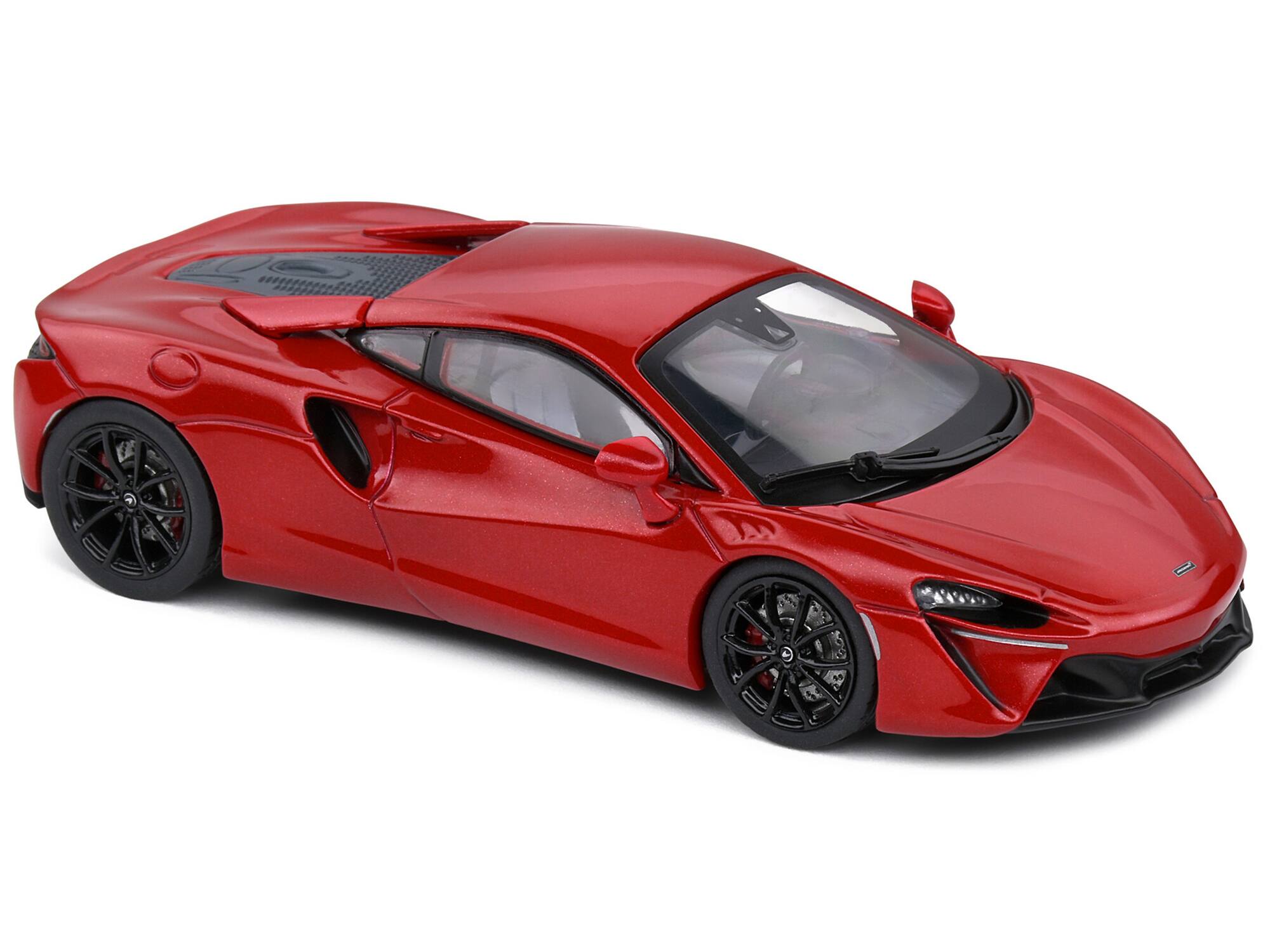 Back. Solido - McLaren Artura Hybrid Supercar Amaranth Red Metallic 1/43 Diecast Model Car by Solido - Red Metallic.