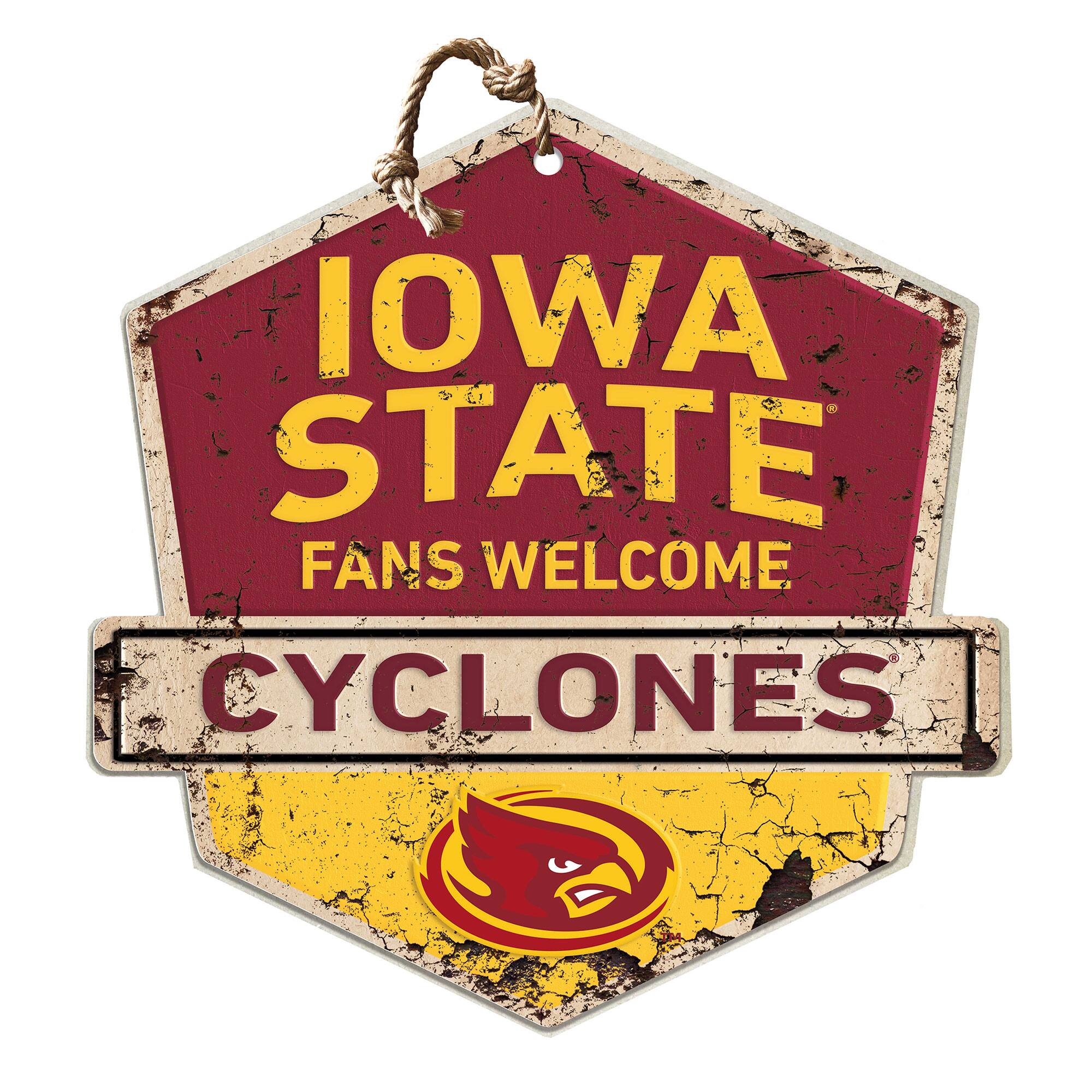 Iowa State Cyclones Fans Welcome Sign