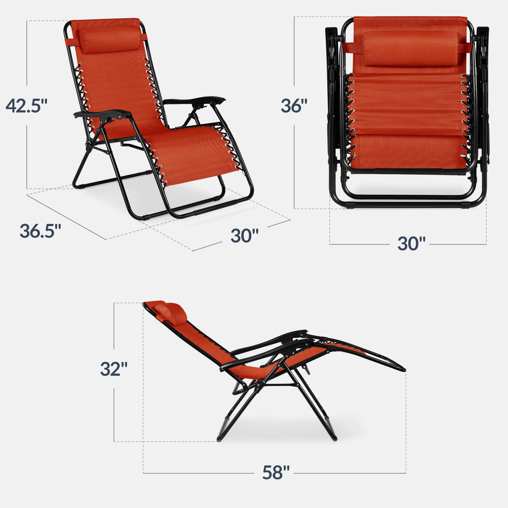 42.5" 36" 36.5" 30" 30" 32" 58"