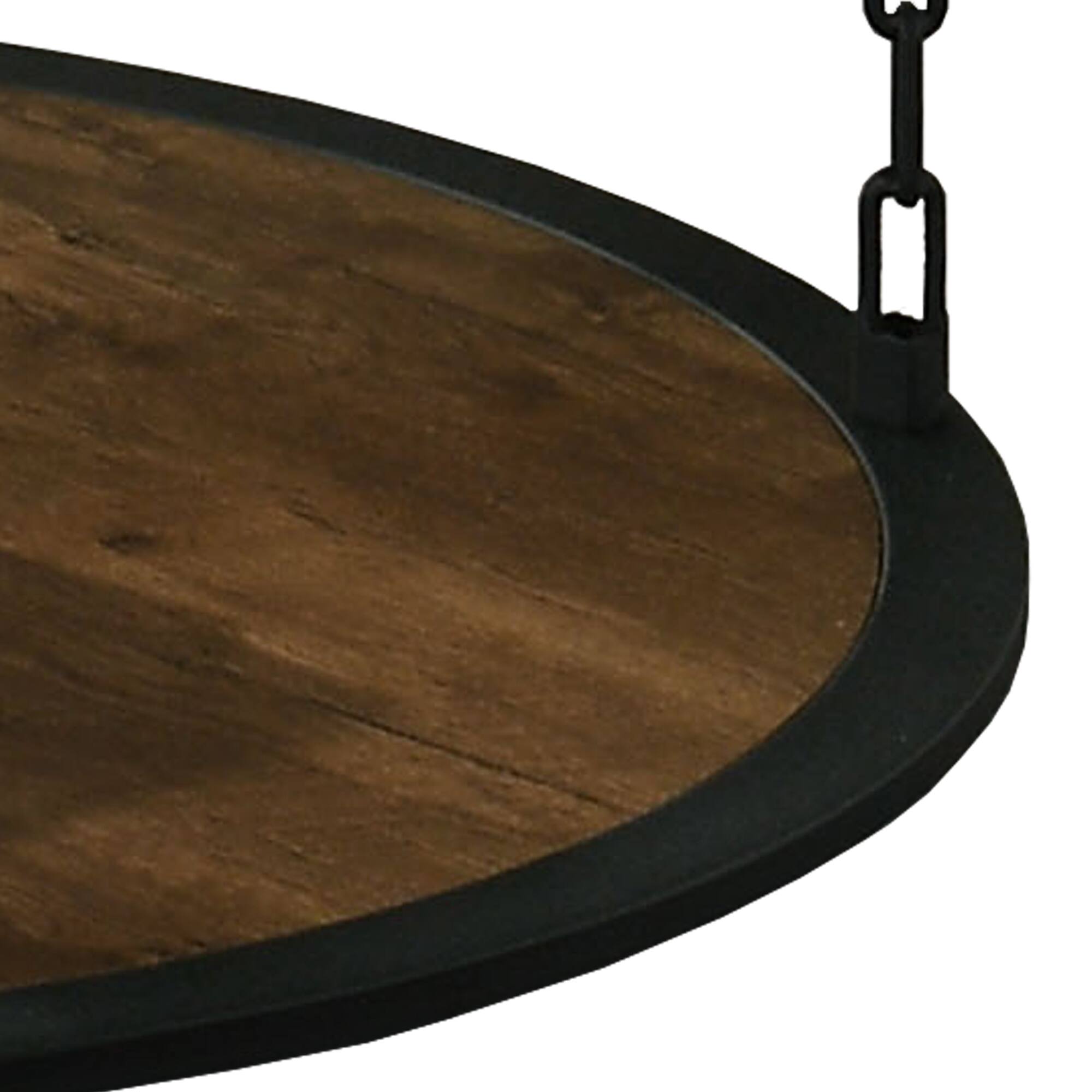 Alt View 1. Vaczon - 3 Piece Rustic Industrial Coffee and Side Table Set with Chain-Metal Frame and 2-Tier Storage - Natural.