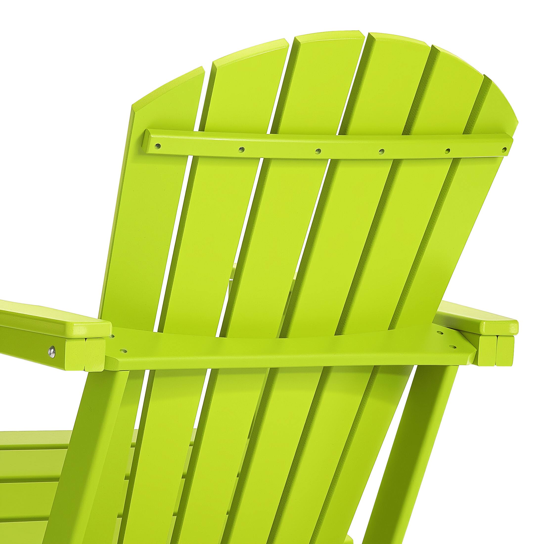 Alt View 5. WestinTrends - WestinTrends Dylan Outdoor Adirondack Chair (Set of 2) - Lime.