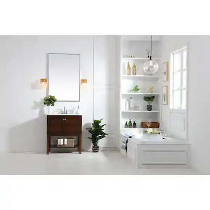 Front. Living District - Phineas 1 light Brass and Clear Crystals wall sconce - Brass And Clear Crystals.