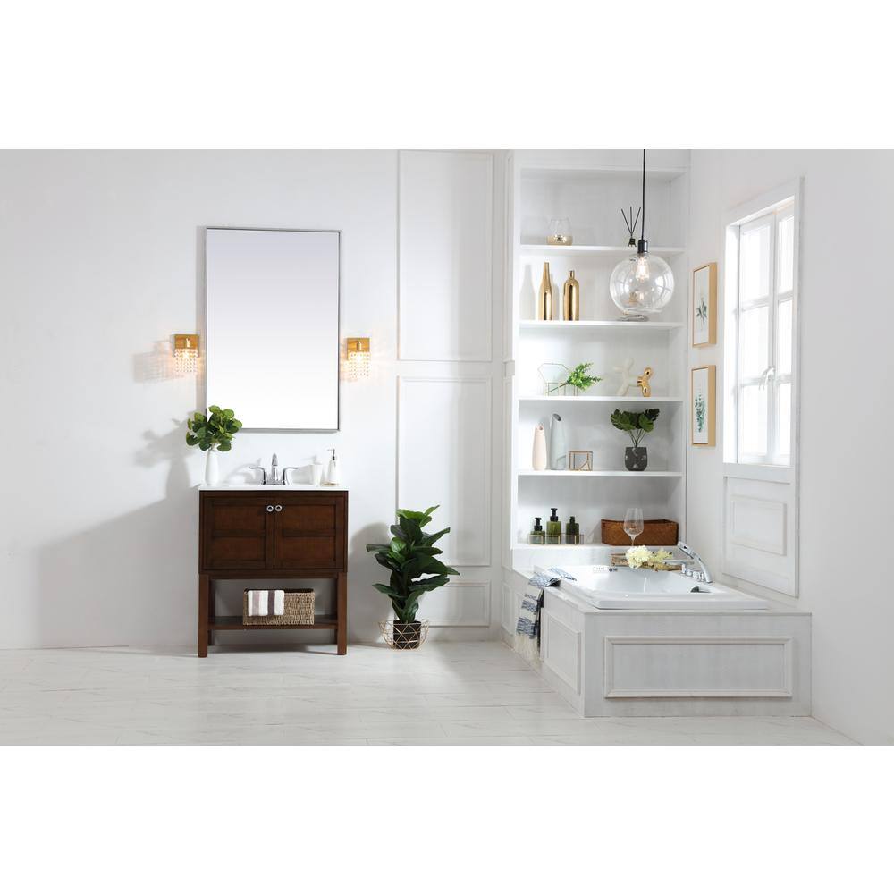 Front. Living District - Phineas 1 light Brass and Clear Crystals wall sconce - Brass And Clear Crystals.