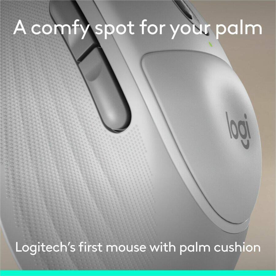 A comfy spot for your palm  
Logitech's first mouse with palm cushion