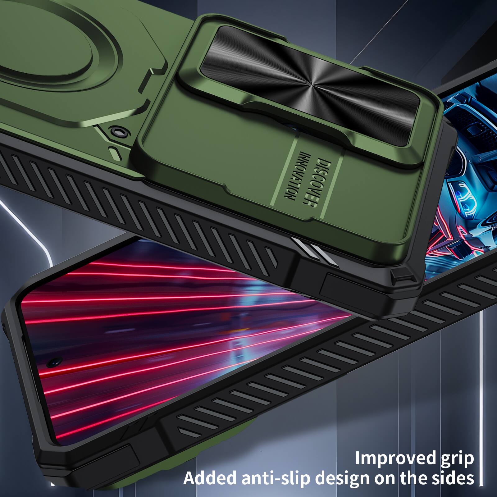 INNOVATION DISCOVER  
Improved grip  
Added anti-slip design on the sides