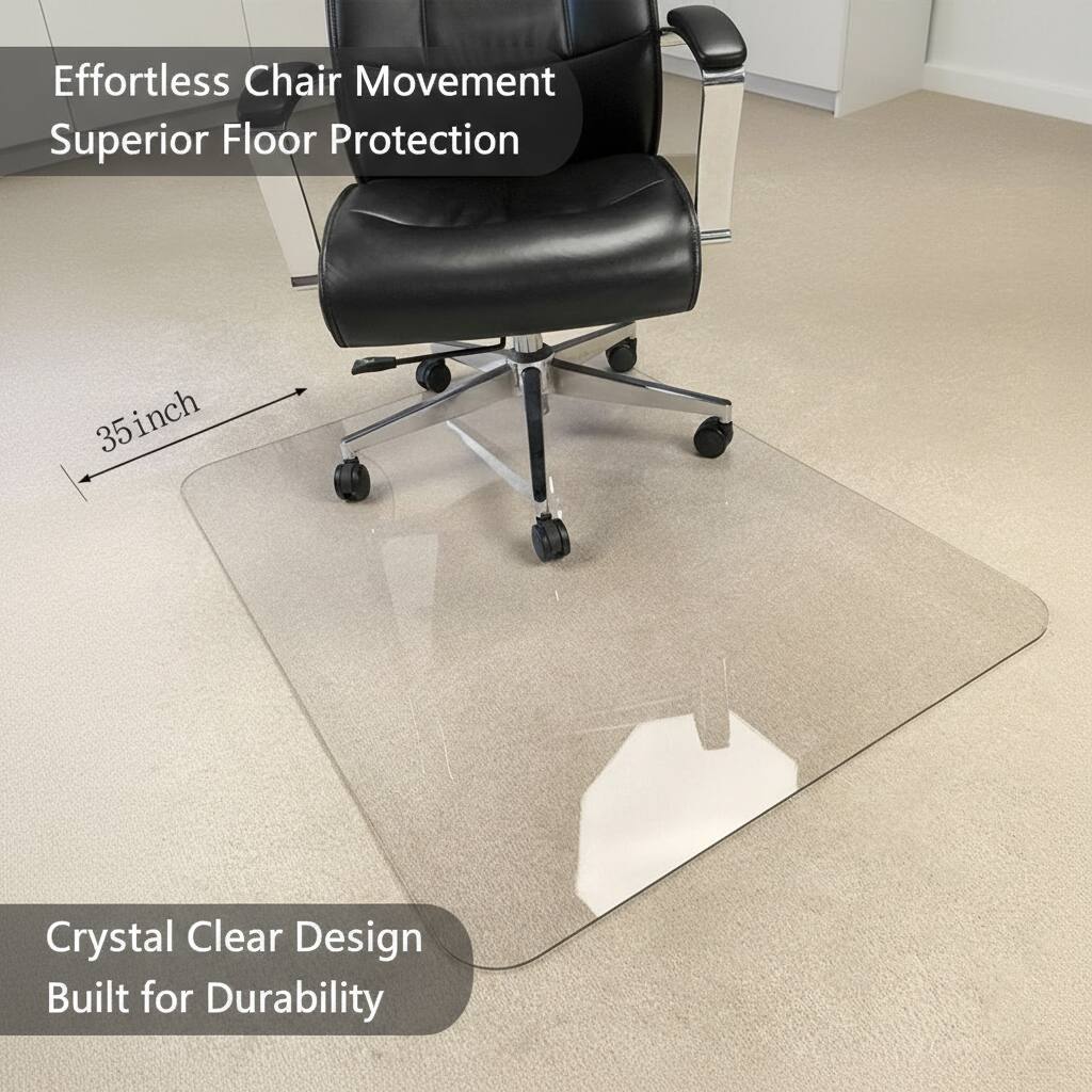 Effortless Chair Movement  
Superior Floor Protection  

35inch  

Crystal Clear Design  
Built for Durability