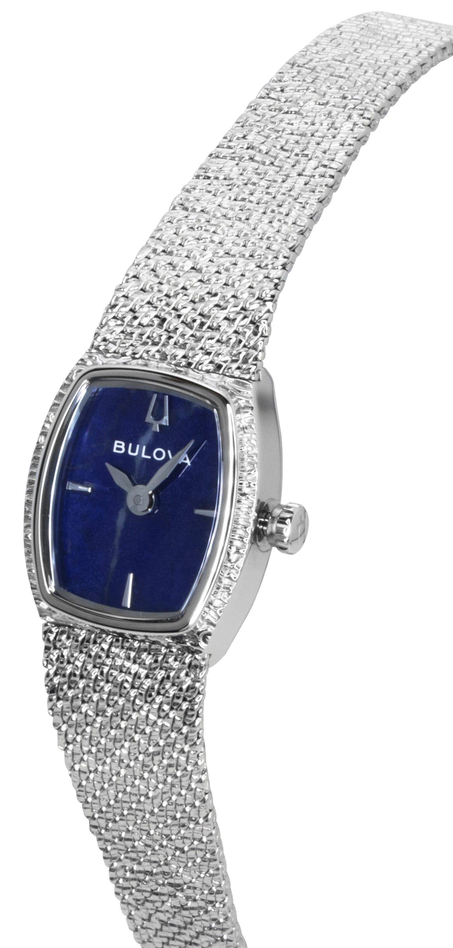 Angle. Bulova - Goddess of Time Stainless Steel Blue Dial Quartz 96L343 Women's Watch - Blue.