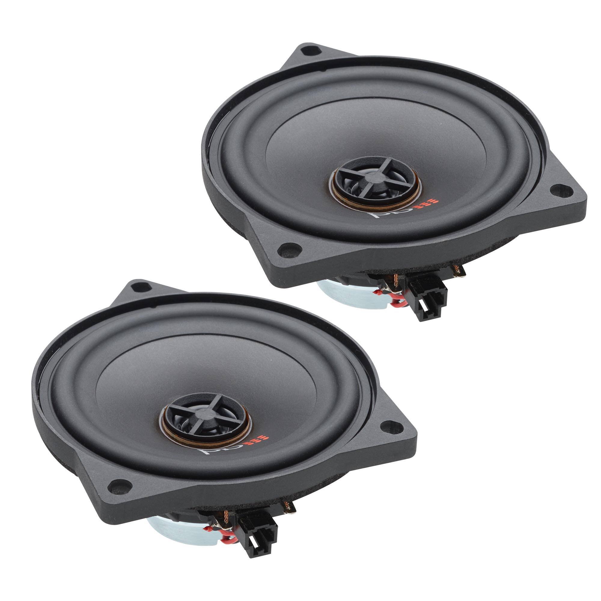Front. Powerbass - PowerBass OE42-T3Y TESLA OEM Upgrade 4" Full Range Coaxials - Black/Gray.