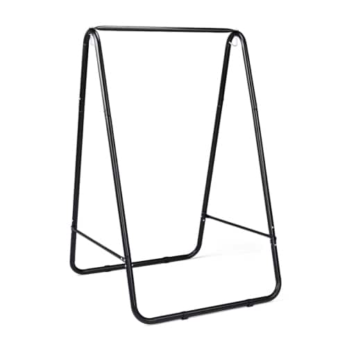 Winado - Hammock Chair Stand Only, A-Shaped Universal Multi-Use Steel Hanging Chair Stand Heavy-Duty with Hook for Indoor Outdoor - Black