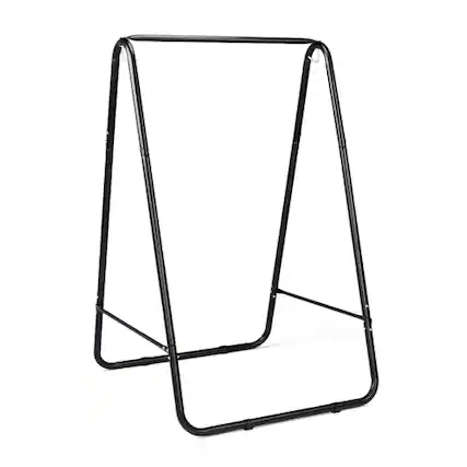 Front. Winado - Hammock Chair Stand Only, A-Shaped Universal Multi-Use Steel Hanging Chair Stand Heavy-Duty with Hook for Indoor Outdoor - Black.