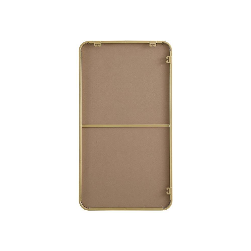 Angle. Elegant Decor - Contour Metal Rectangle Mirror 22x40 in Brass - Brass.