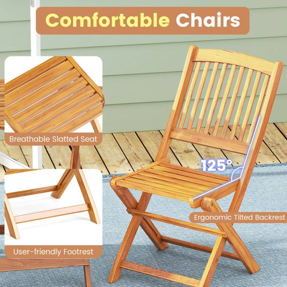 Comfortable Chairs  
Breathable Slatted Seat  
125° Ergonomic Tilted Backrest  
User-friendly Footrest