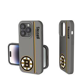 Keyscaper - NHL - Boston Bruins - Sidebar Soft Touch iPhone Case - 15 - Gray