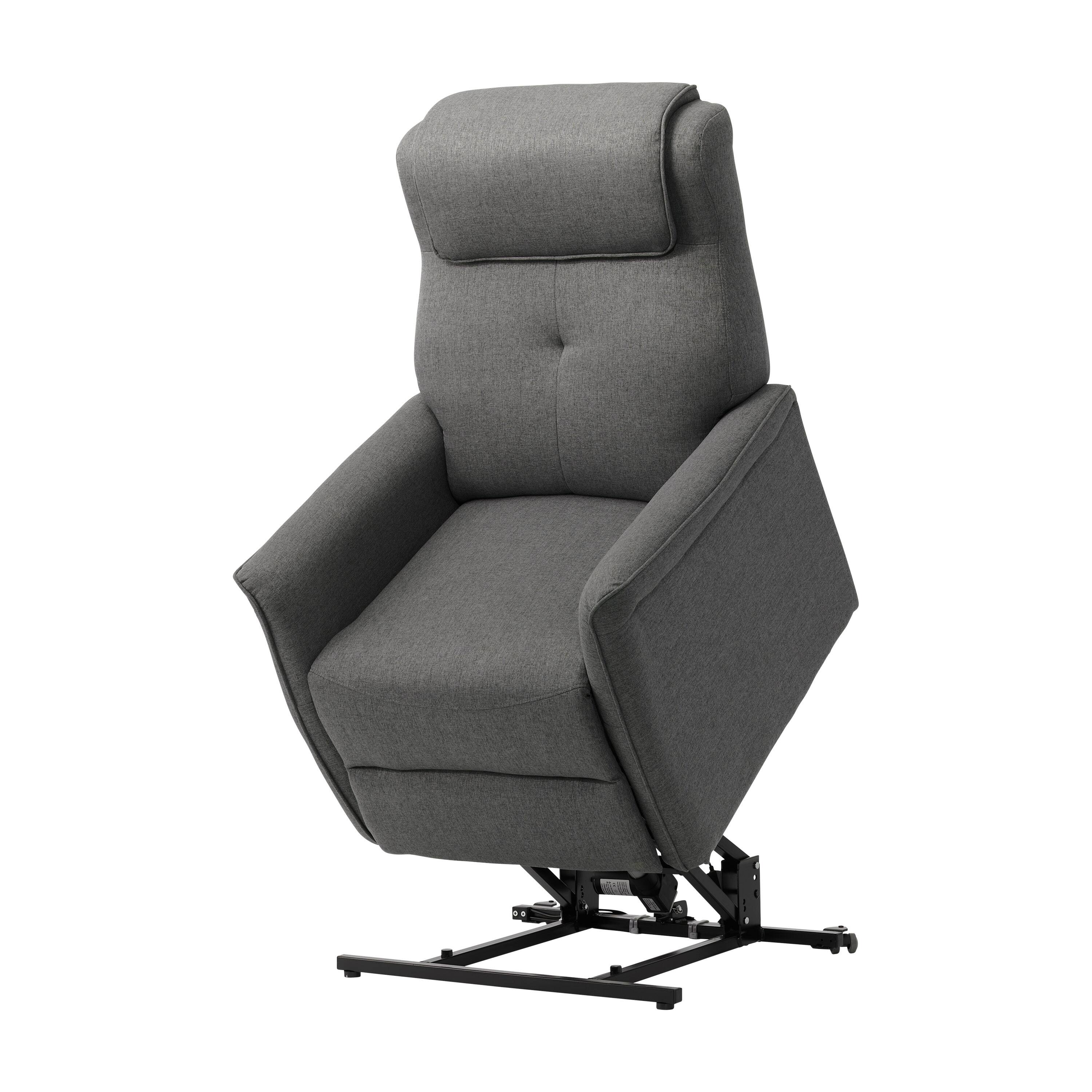 Alt View 11. CorLiving - Ashley Power Lift Fabric Recliner - Medium Grey.