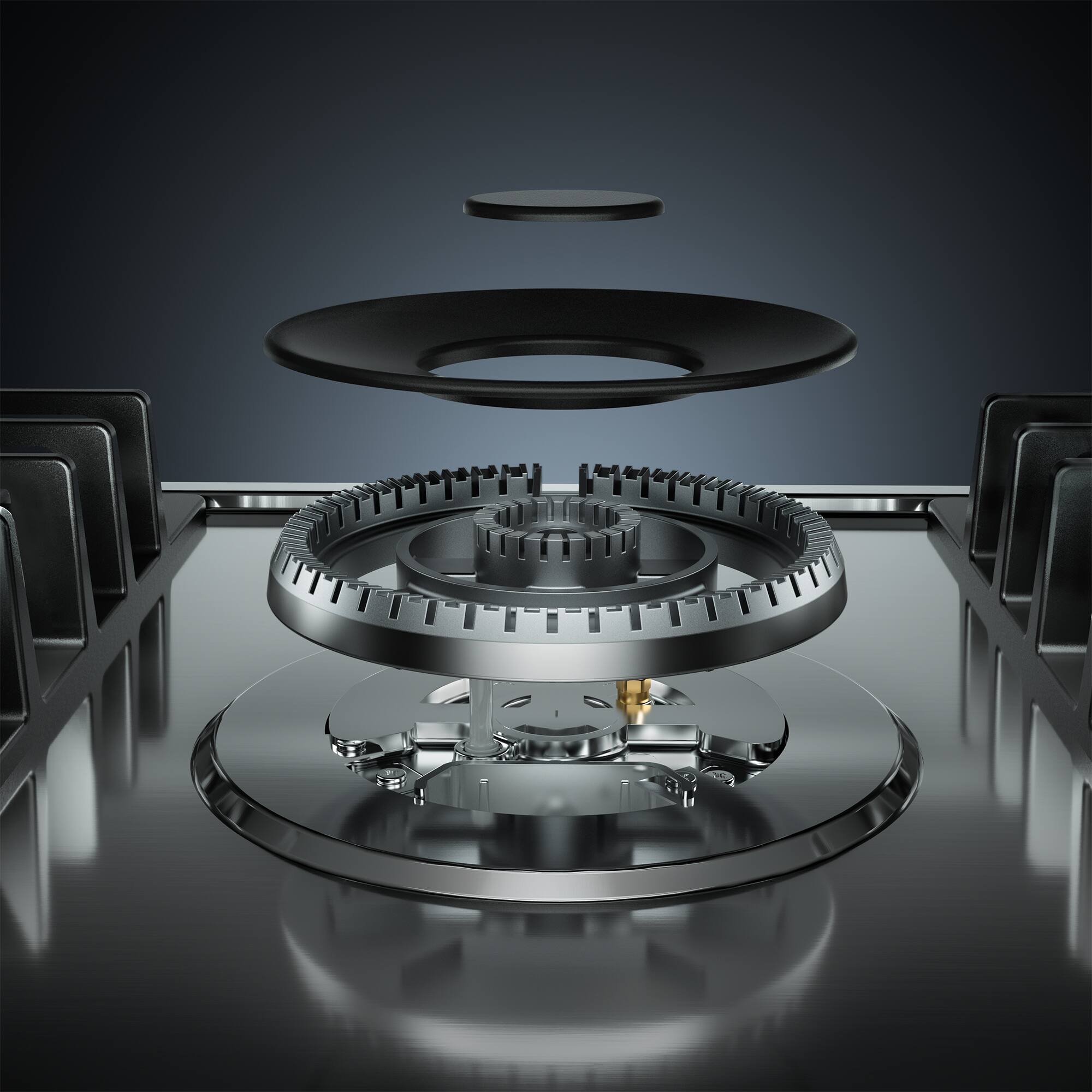 Angle. Empava - 30 in. 5 Burners Recessed Natural Gas Cooktop - Stainless Steel.