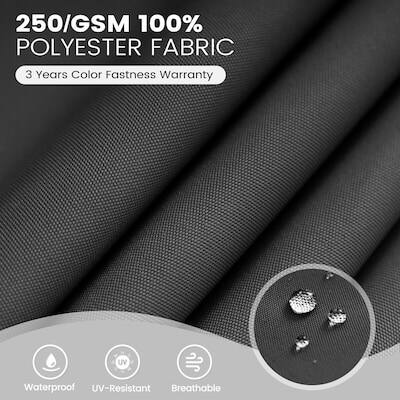 250 GSM 100% Polyester Fabric  
3 Years Color Fastness Warranty  
Waterproof  
UV-Resistant  
Breathable