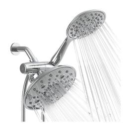 Dazzed Corner - Dual Shower Head - 8'' High Pressure, 55 Modes, Rainfall & Handheld Combo - Chrome