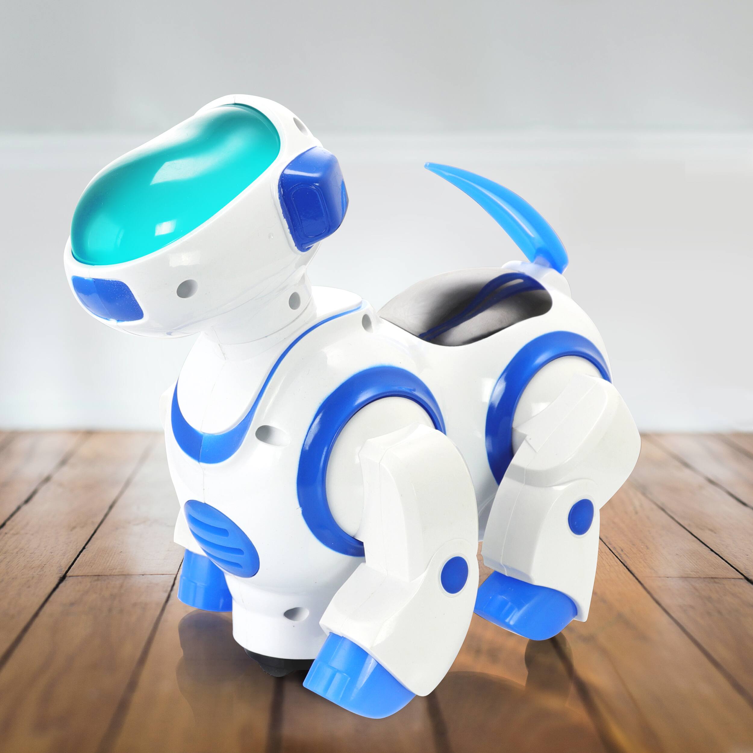 Left. Vivitar - Vivitar Kids Tech Dancing Robot Dog Toy in Blue.