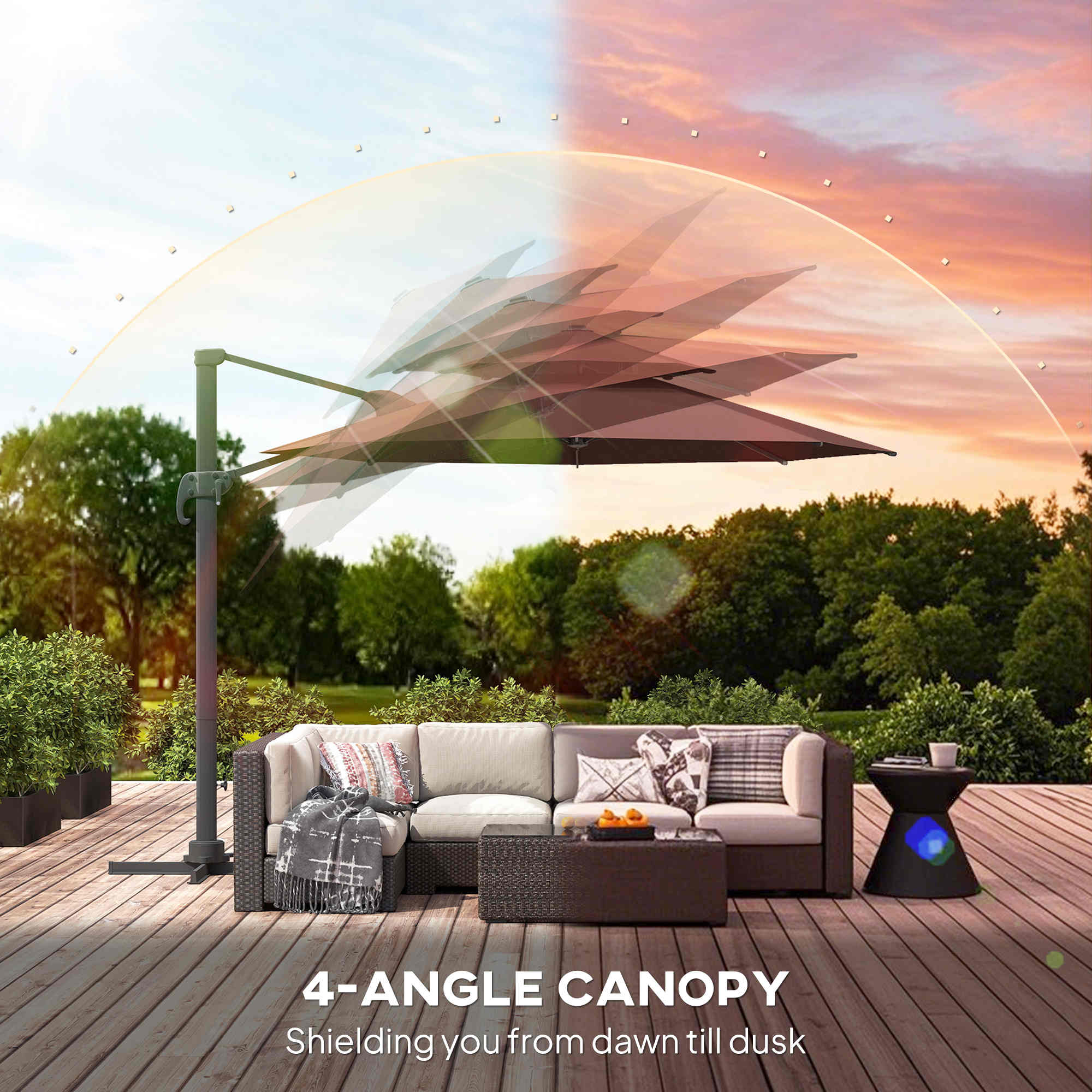 4-ANGLE CANOPY  
Shielding you from dawn till dusk